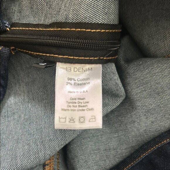 Dark Blue EB Denim Wide Leg Jeans - Picture 5 of 6